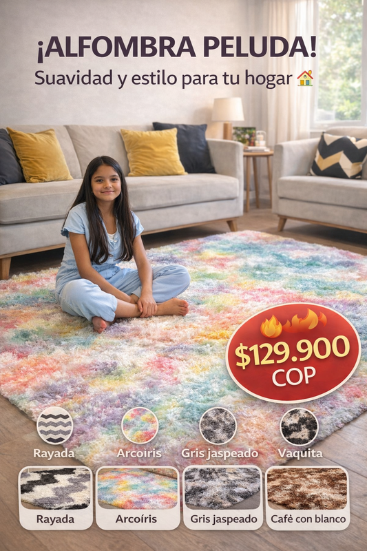 Alfombra Peluda 1.50 X 2.00 Metros